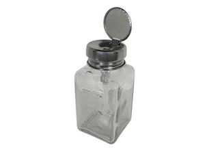 MENDA CLEAR GLASS PUMP W/REMOVER LID 6 OZ