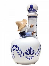 Tequila Don Pipocho Extra Anejo White and Blue Ceramic  750 ML