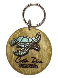 Turismo/Llavero de Coco 34mm 3D Color/Tortuga