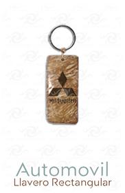 Automovil/Llavero Rectangular 45x20mm/Mitsubichi